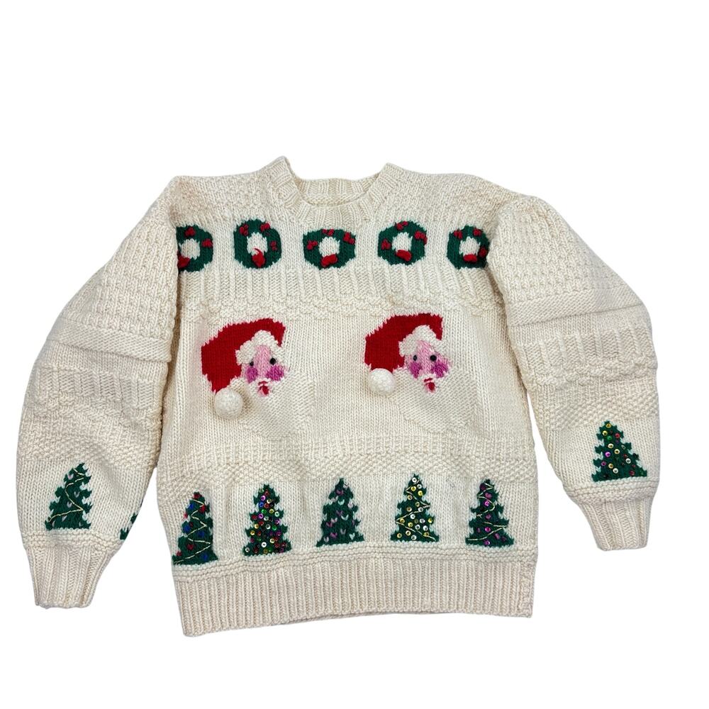 VTG Handknit Christmas Sweater